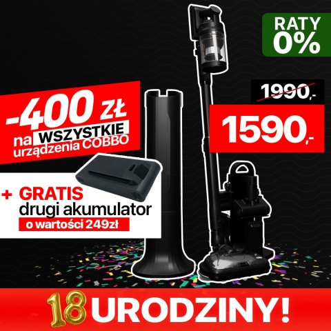Odkurzacz pionowy z funkcją pary COBBO ULTRA STEAM UV