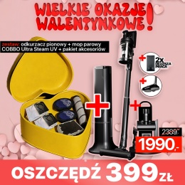 Odkurzacz pionowy + mop parowy COBBO ULTRA STEAM UV
