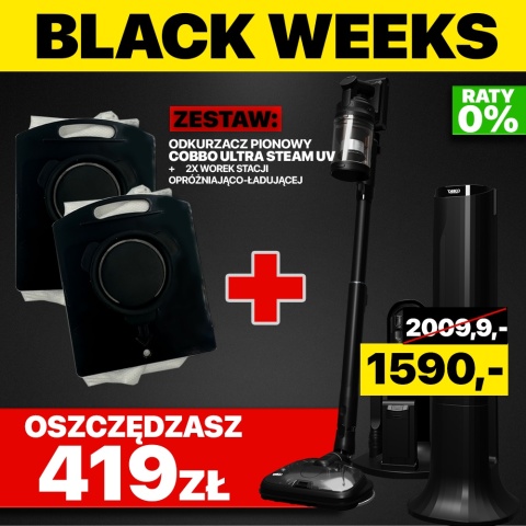 Odkurzacz pionowy z funkcją pary COBBO ULTRA STEAM UV Odkurzacz pionowy z funkcją pary COBBO ULTRA STEAM UV