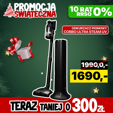 Odkurzacz pionowy z funkcją pary COBBO ULTRA STEAM UV