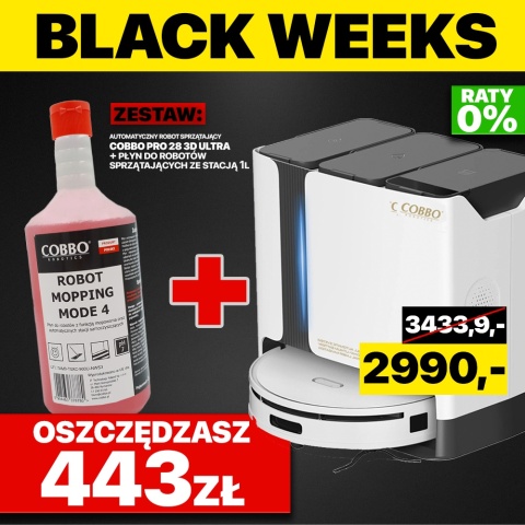 Robot odkurzająco-mopujący COBBO PRO 28 3D ULTRA Robot odkurzająco-mopujący COBBO PRO 28 3D ULTRA