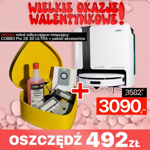 Robot odkurzająco-mopujący COBBO PRO 28 3D ULTRA