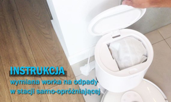 Wymiana worka na odpady w stacji samo-opróżniającej COBBO PRO 27+
