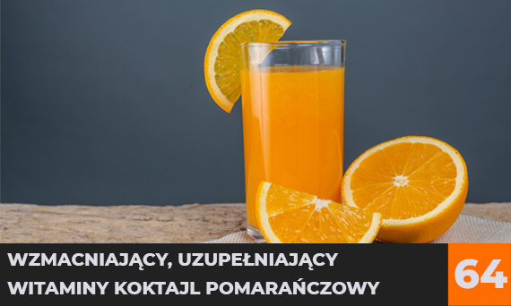 Wzmacniający, uzupełniający witaminy koktajl pomarańczowy