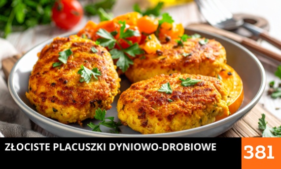 Złociste placuszki dyniowo drobiowe