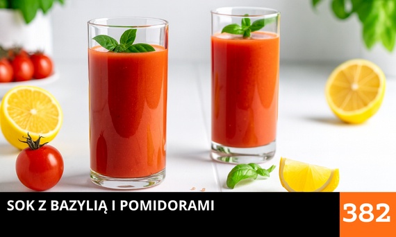 Sok z bazylią i pomidorami