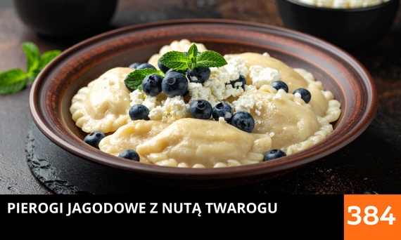 Pierogi jagodowe z nutą twarogu