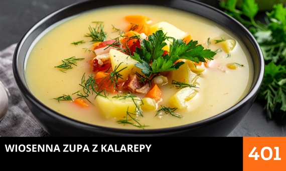 Wiosenna zupa z kalarepy