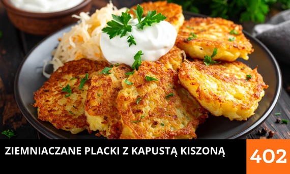 Ziemniaczane placki z kapustą kiszoną