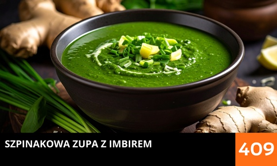 Szpinakowa zupa z imbirem