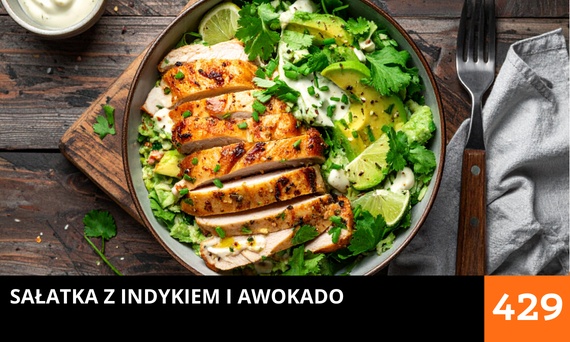 Sałatka z indykiem i awokado