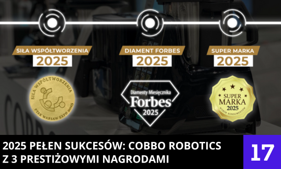 2025 pełen sukcesów: COBBO Robotics z 3 prestiżowymi nagrodami
