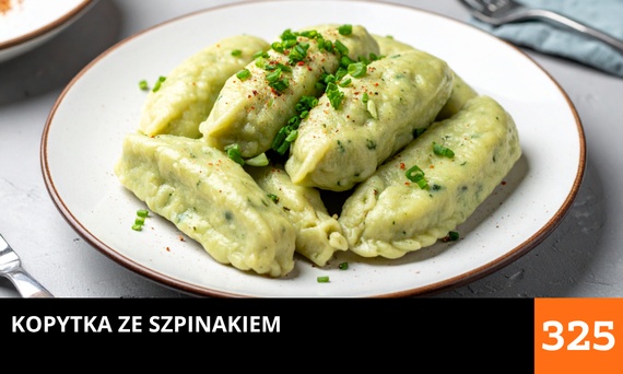 Kopytka ze szpinakiem