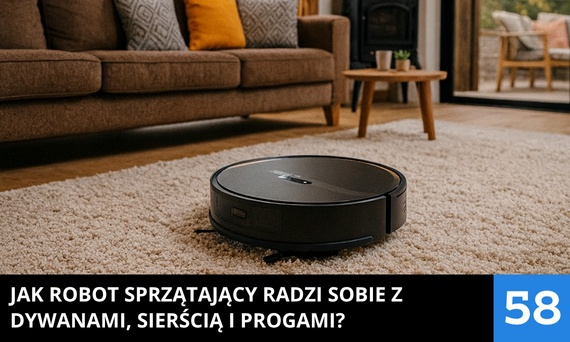Jak robot sprzątający radzi sobie z dywanami, sierścią i progami?