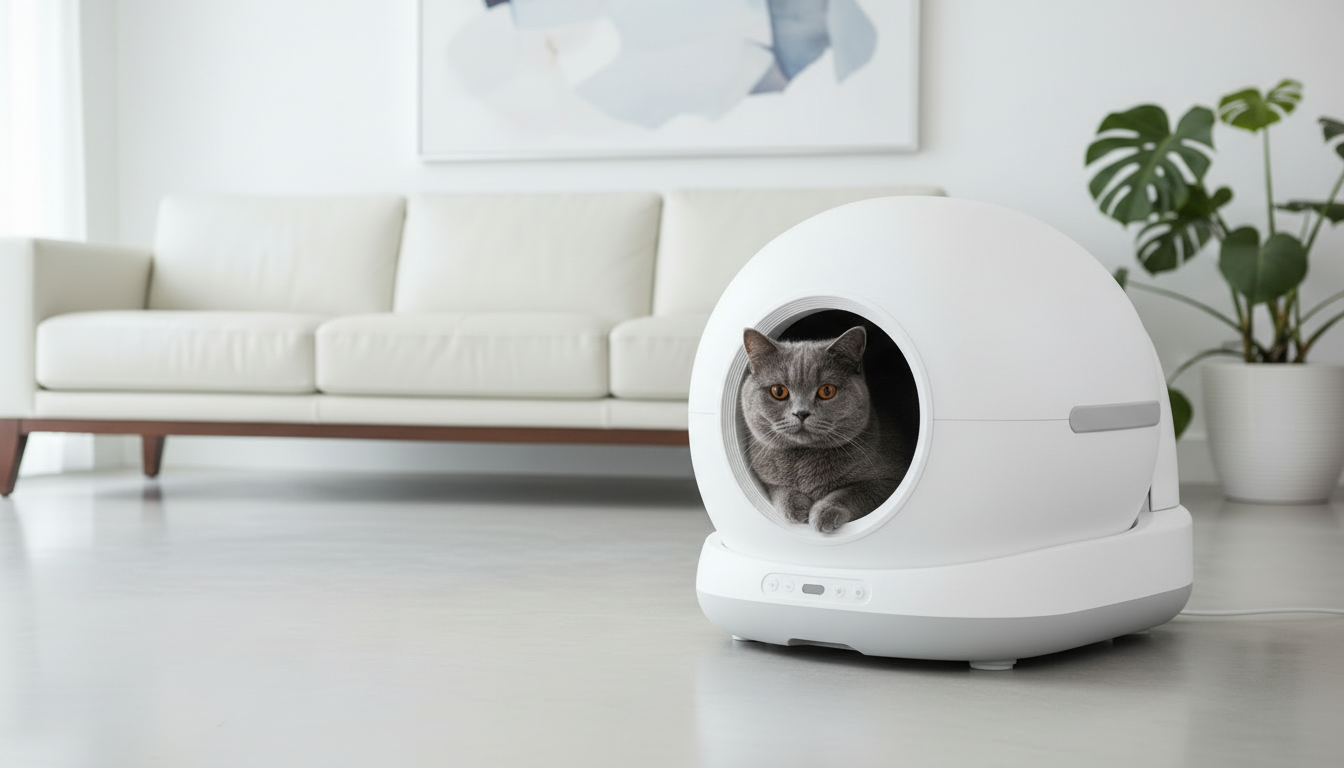 zdjęcie kota szarego z kuwetą k1