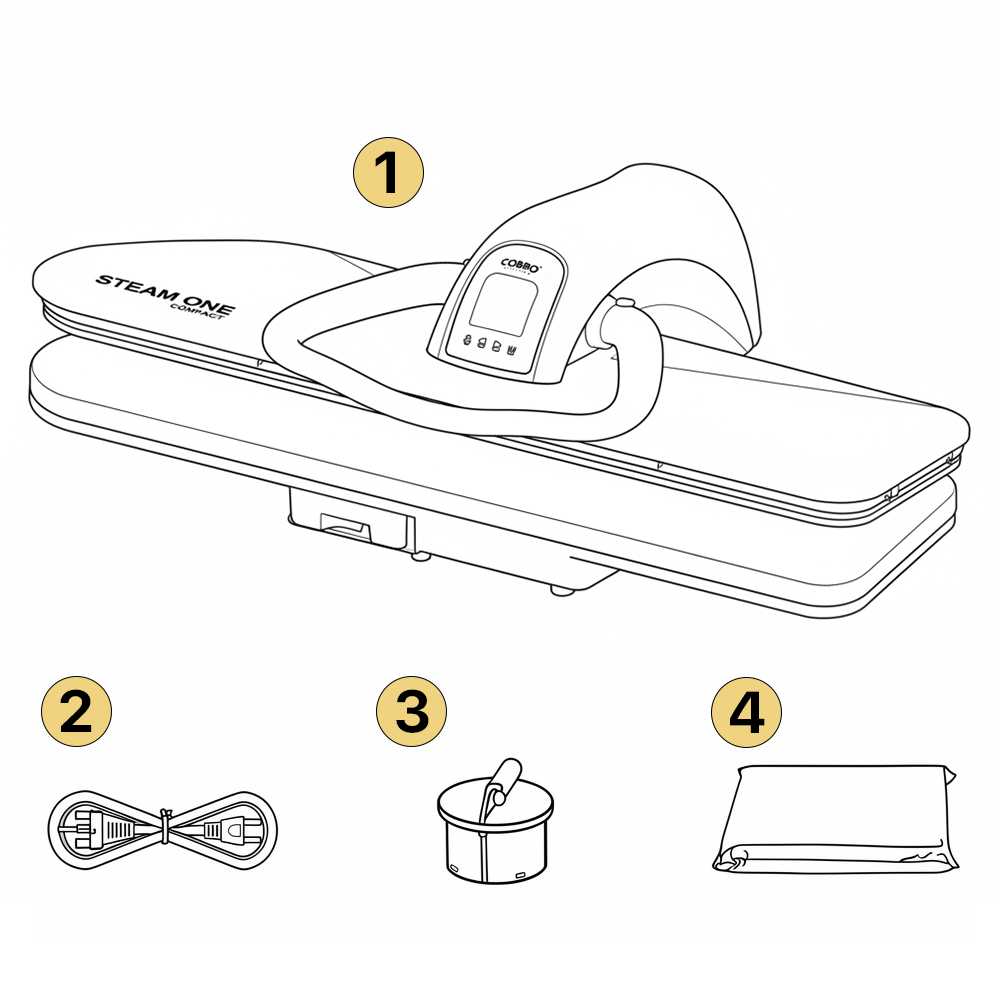 Zawartość zestawu prasowalnica compact