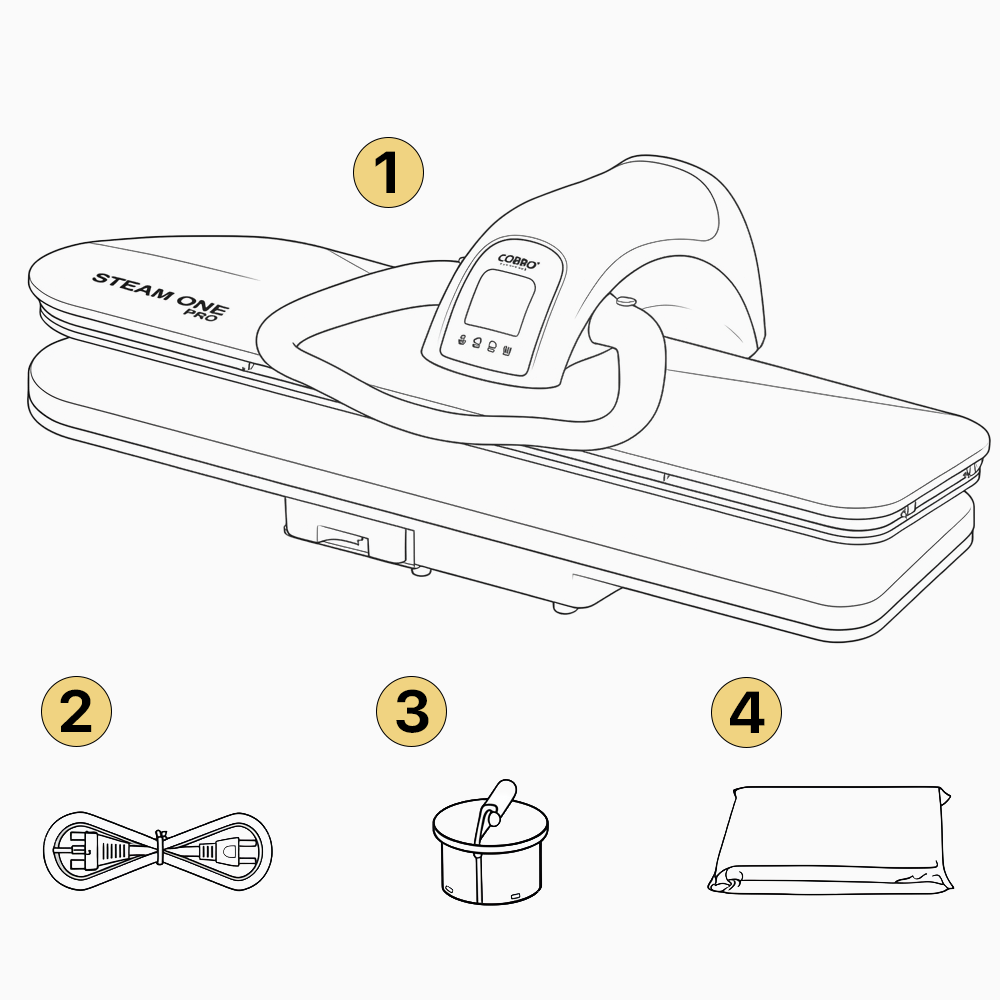 Zawartość zestawu prasowalnica pro
